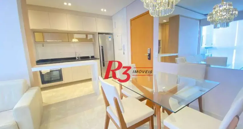 Apartamento com 1 dormitório para alugar, 45 m² por R$ 6.000,00/mês - Boqueirão - Santos/SP