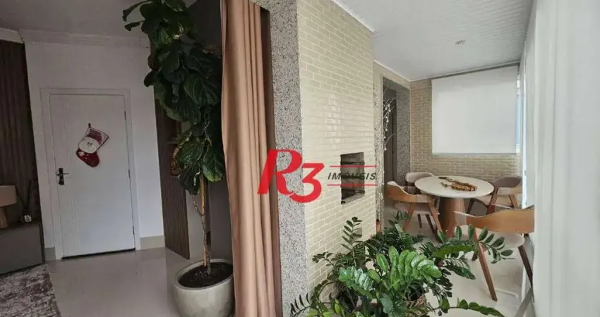 Apartamento com 2 dormitórios à venda, 94 m² por r$ 2.100.000,00 - gonzaga - santos/sp