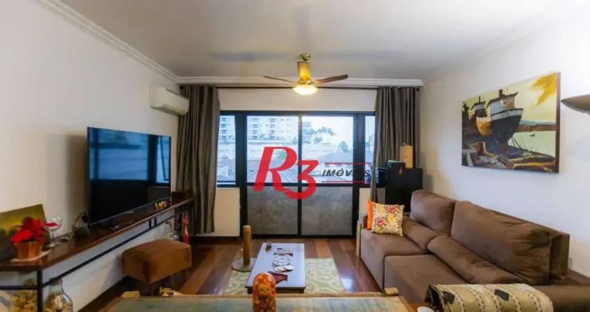 Apartamento com 3 dormitórios à venda, 169 m² por r$ 990.000,00 - boqueirão - santos/sp