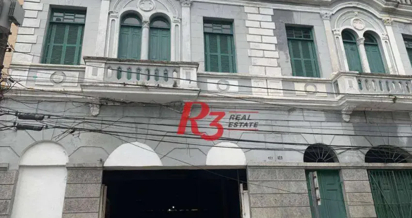 Galpão, 2500 m² - venda por r$ 8.500.000,00 ou aluguel por r$ 35.000,00/mês - centro - santos/sp