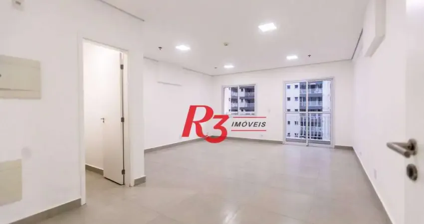 Sala para alugar, 42 m² por r$ 3.000,00/mês - vila matias - santos/sp