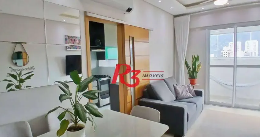 Apartamento com 2 suítes, 82 m² - venda por r$ 960.000 ou aluguel por r$ 6.800/mês - campo grande - santos/sp.