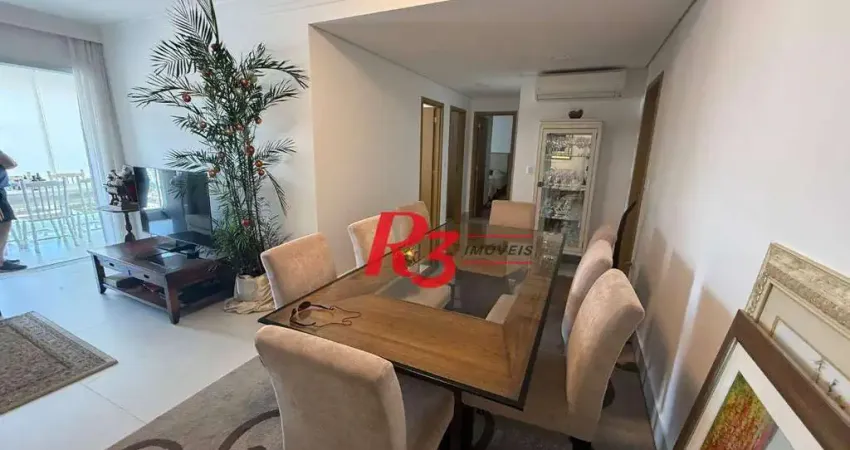 Apartamento com 3 dormitórios para alugar, 133 m² por R$ 10.000,00/mês - Aparecida - Santos/SP