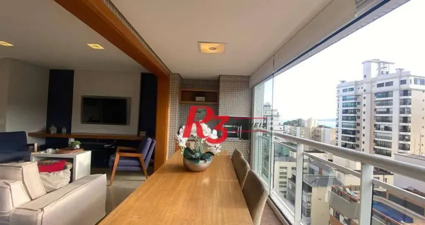 Apartamento com 3 dormitórios à venda, 100 m² por R$ 1.390.000,00 - José Menino - Santos/SP