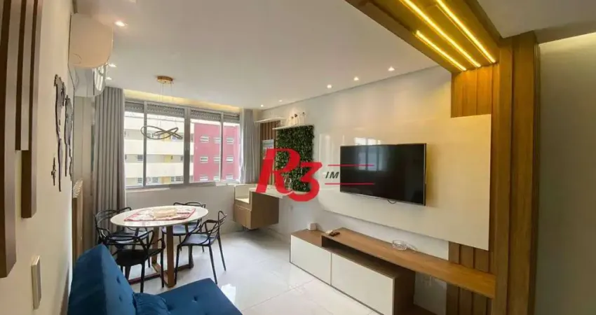 Apartamento com 2 dormitórios para alugar, 71 m² por R$ 5.500,01/mês - Pompéia - Santos/SP