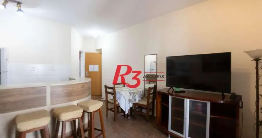 Flat com 1 dormitório para alugar, 50 m² por R$ 5.500,00/mês - Gonzaga - Santos/SP