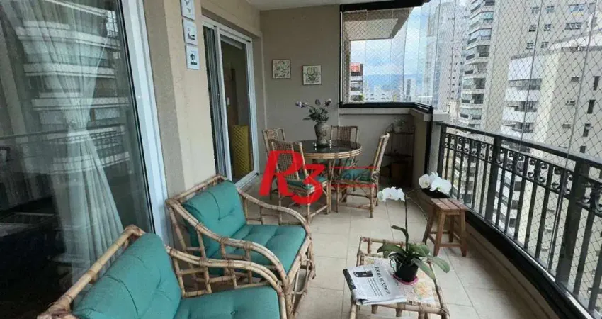 Apartamento com 3 dormitórios, 160 m² - venda por R$ 2.500.000,00 ou aluguel por R$ 12.178,00/mês - Boqueirão - Santos/SP