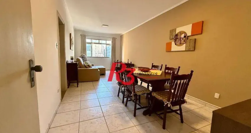 Apartamento com 1 dormitório para alugar, 70 m² por R$ 3.660,00/mês - Boqueirão - Santos/SP