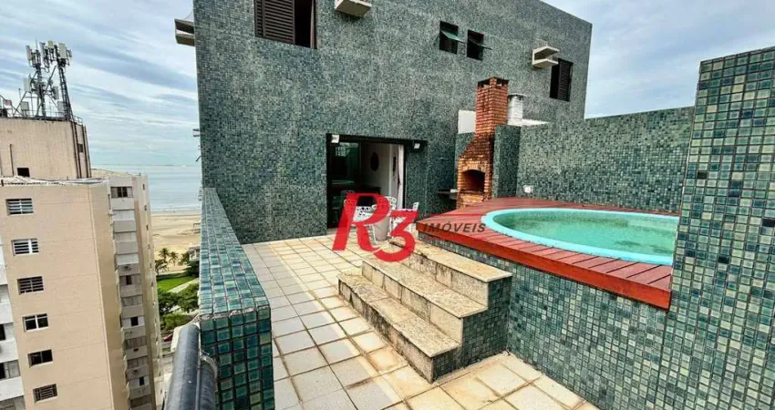 Cobertura com 3 dormitórios à venda, 172 m² por R$ 1.890.000,00 - Pompéia - Santos/SP
