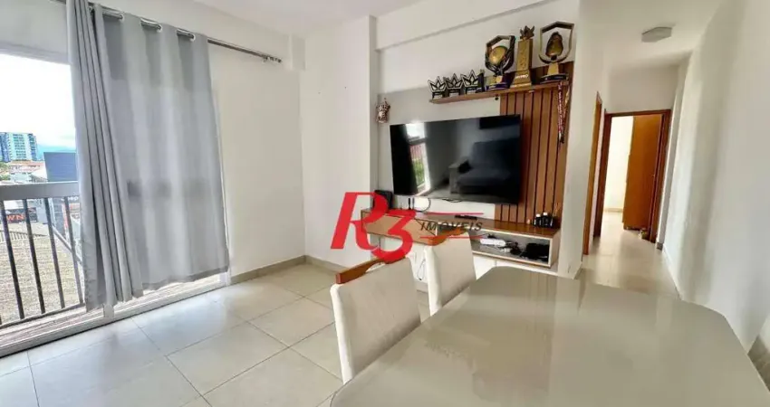 Apartamento com 2 dormitórios para alugar, 67 m² por R$ 4.500,00/mês - Encruzilhada - Santos/SP