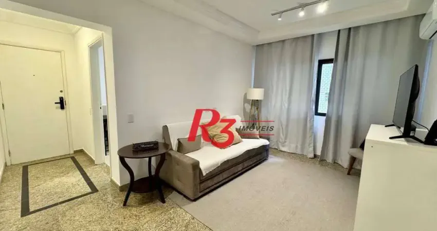 Apartamento com 1 dormitório para alugar, 65 m² por R$ 4.400,00/mês - Embaré - Santos/SP