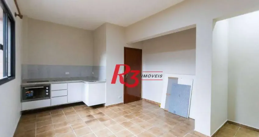 Apartamento com 1 dormitório para alugar, 65 m² por R$ 3.000,00/mês - Boqueirão - Santos/SP