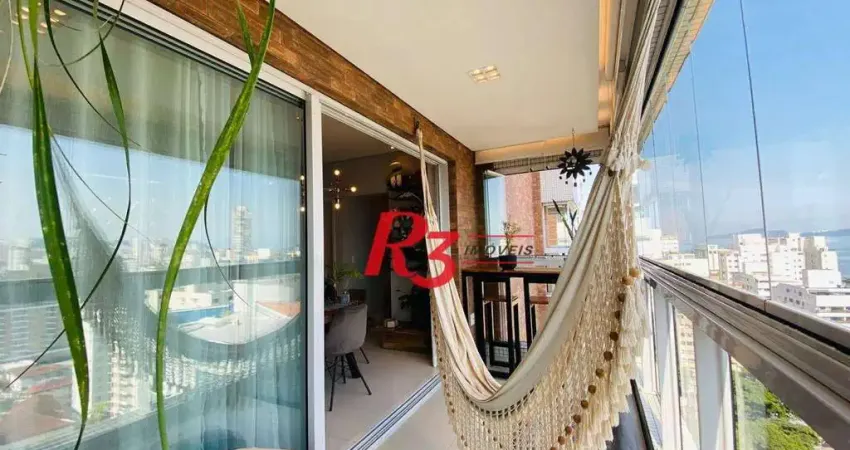 Apartamento com 3 dormitórios à venda, 159 m² por R$ 2.480.000,00 - Embaré - Santos/SP