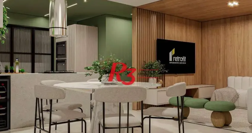 Apartamento com 3 dormitórios à venda, 93 m² por R$ 1.630.000,00 - Boqueirão - Santos/SP
