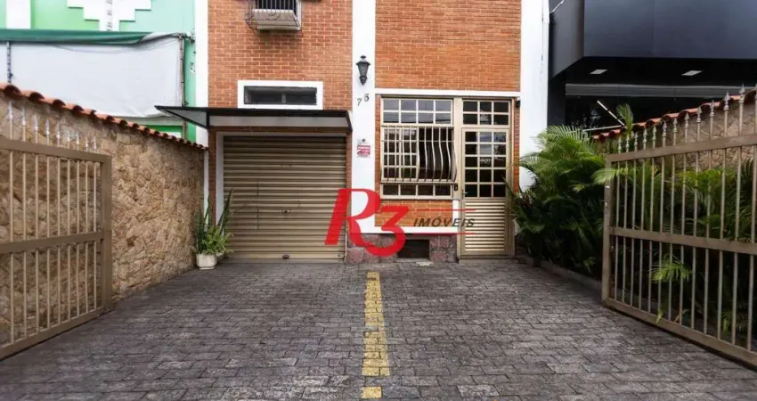 Sobrado com 4 dormitórios, 227 m² - venda por R$ 2.000.000,00 ou aluguel por R$ 8.605,06/mês - Vila Belmiro - Santos/SP