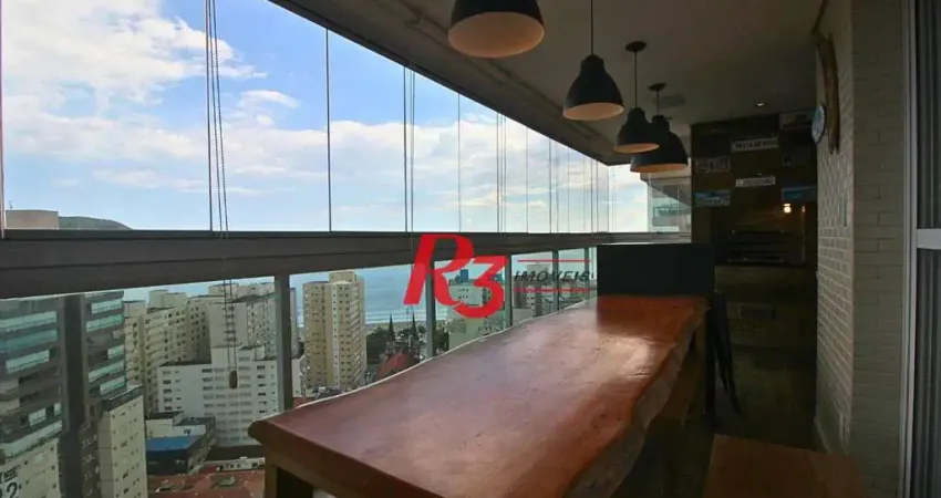 Apartamento com 4 dormitórios à venda, 190 m² por R$ 3.200.000,00 - Embaré - Santos/SP