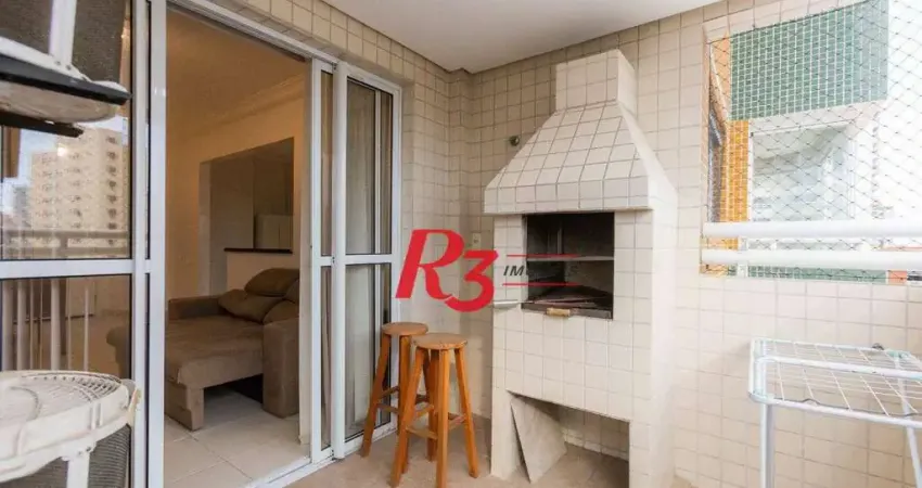 Apartamento com 1 dormitório para alugar, 56 m² por R$ 4.000,02/mês - Ponta da Praia - Santos/SP