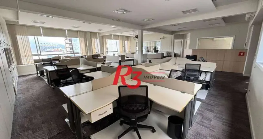 Sala para alugar, 180 m² por R$ 8.500,00/mês - Centro - Santos/SP