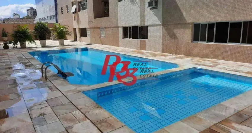 Apartamento com 3 dormitórios, 136 m² - venda por r$ 900.000,00 ou aluguel por r$ 6.561,21/mês - boqueirão - santos/sp