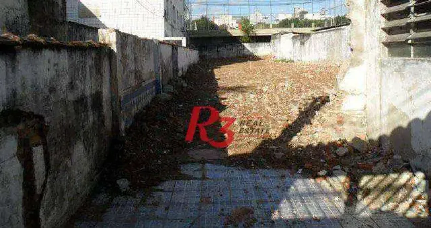 Terreno à venda, 420 m²  - Vila Belmiro - Santos/SP
