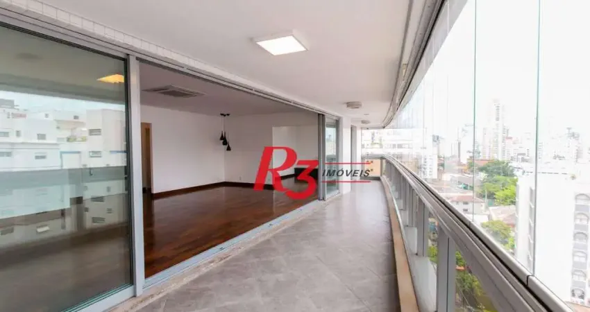 Apartamento com 4 dormitórios à venda, 265 m² por r$ 3.500.000,00 - boqueirão - santos/sp
