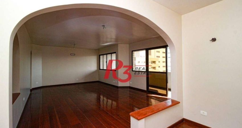 Apartamento para venda ou locação com 3 dormitórios à venda, 163 m² - Boqueirão - Santos/SP