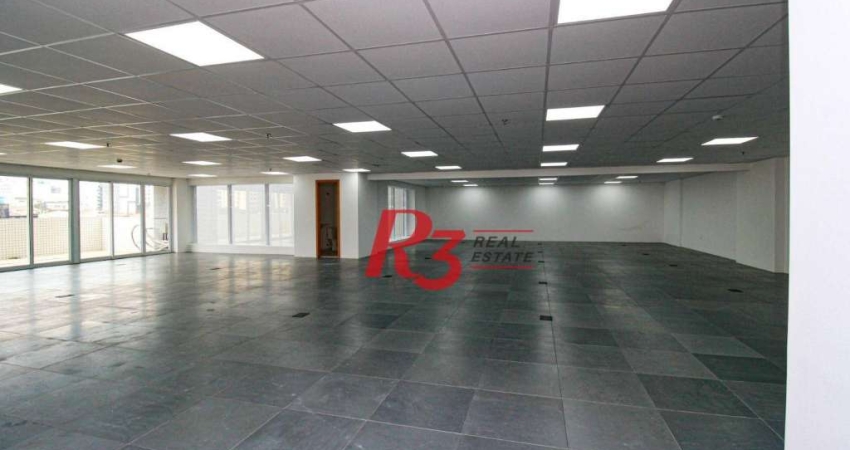 Sala, 395 m² - venda por R$ 2.130.000,00 ou aluguel por R$ 20.000,00/mês - Centro - Santos/SP