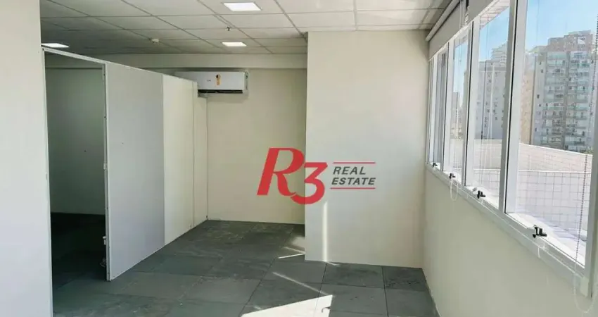 Sala à venda, 37 m² por r$ 478.000,00 - ponta da praia - santos/sp
