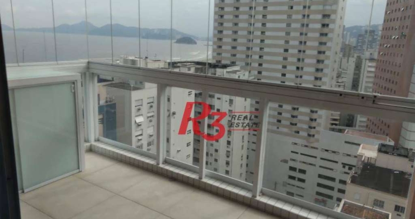 Apartamento com 1 dormitório para alugar, 46 m² por R$ 6.000,01/mês - Boqueirão - Santos/SP
