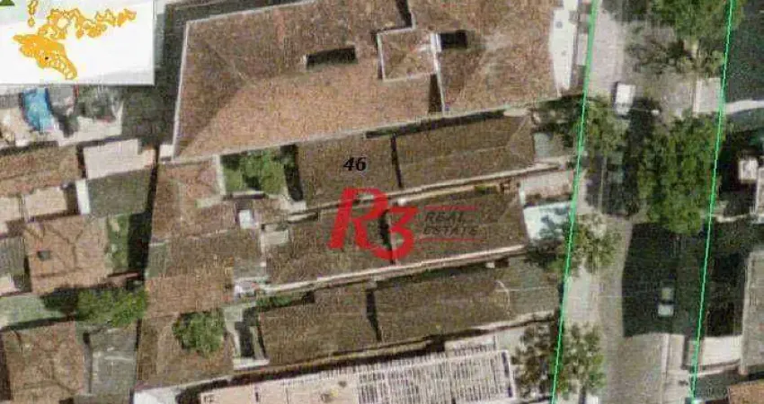 Terreno à venda, 348 m² por R$ 1.030.000,00 - Campo Grande - Santos/SP