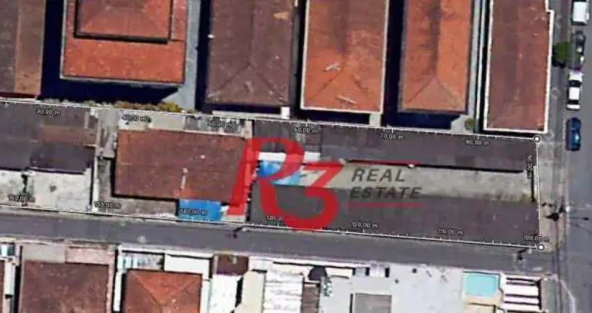 Terreno à venda, 936 m² por R$ 4.260.000,00 - Boqueirão - Santos/SP