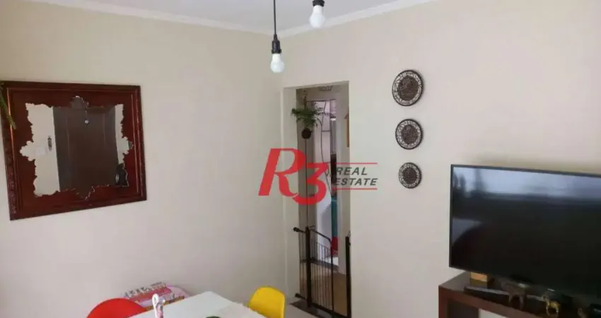 Apartamento com 2 dormitórios à venda, 65 m² por r$ 340.000,00 - campo grande - santos/sp