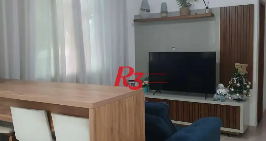 Apartamento com 2 dormitórios à venda, 62 m² por r$ 370.000,00 - marapé - santos/sp