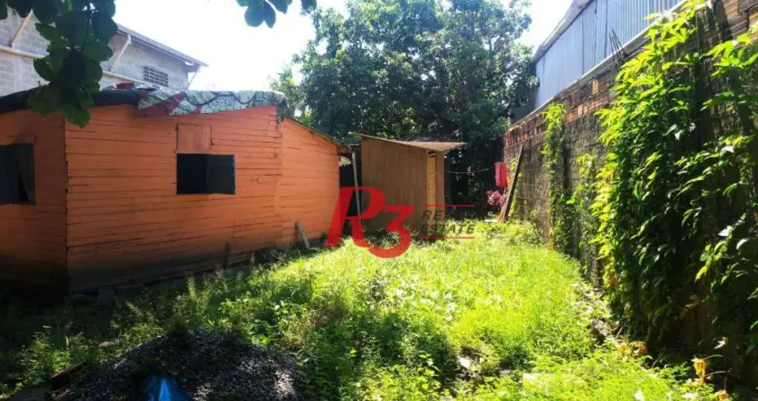 Terreno à venda na Rua Padre Gastão de Moraes, 107, Estuário, Santos