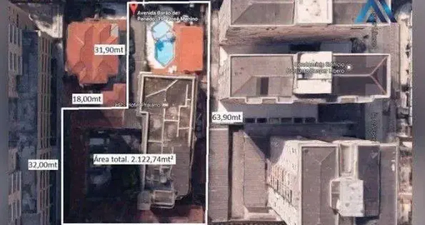 Terreno à venda, 2112 m² por r$ 21.150.000,00 - josé menino - santos/sp