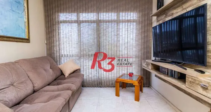 Apartamento com 2 dormitórios à venda, 84 m² por r$ 600.000,00 - campo grande - santos/sp