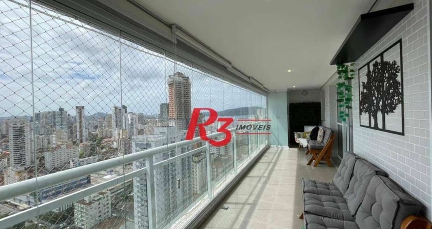 Apartamento com 4 dormitórios à venda, 131 m² por r$ 1.555.000,00 - marapé - santos/sp