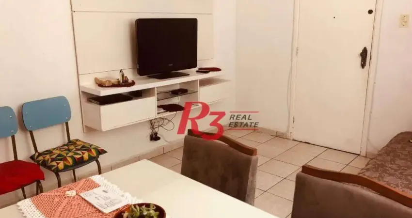 Apartamento térreo com 2 dormitórios à venda, 76 m² - vila matias - santos/sp