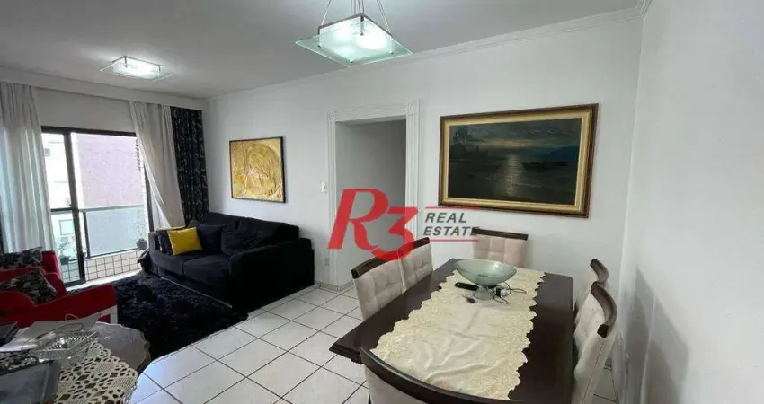 Apartamento com 3 dormitórios à venda, 120 m² por R$ 700.000,00 - Campo Grande - Santos/SP
