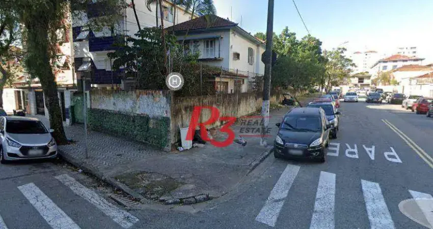 Terreno à venda na Rua Gonçalves Ledo, 29, Campo Grande, Santos