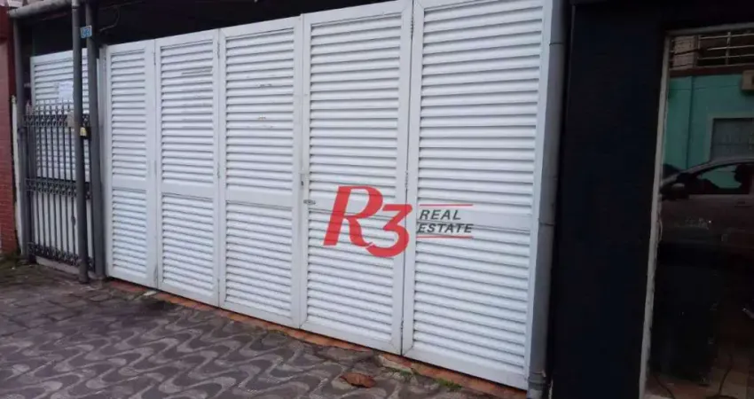 Casa com 3 dormitórios à venda, 95 m² por R$ 620.000,00 - Embaré - Santos/SP