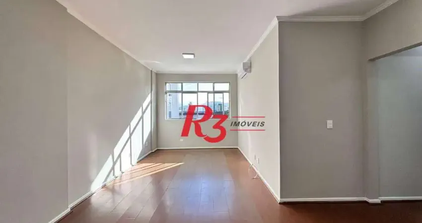 Apartamento para alugar, 115 m² por R$ 5.622,23/mês - Gonzaga - Santos/SP