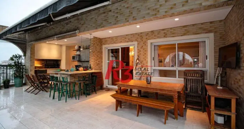 Cobertura à venda, 437 m² por R$ 5.600.000,00 - Gonzaga - Santos/SP