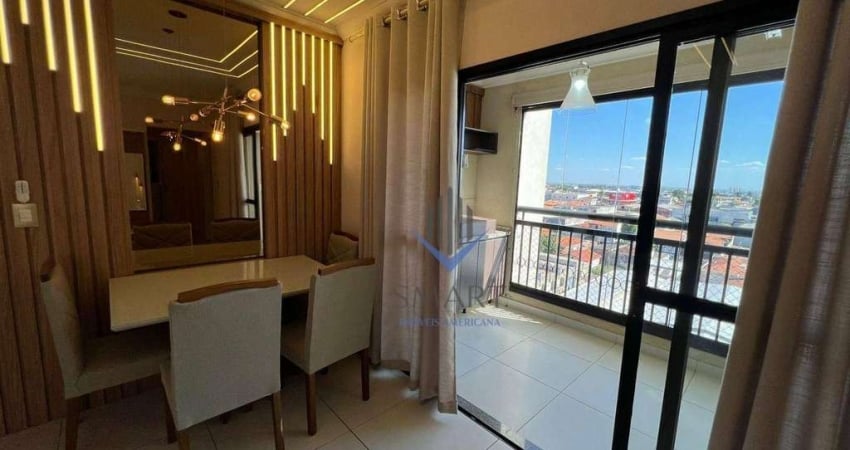 Apartamento com 2 dormitórios, 70 m² - venda por R$ 715.000,00 ou aluguel por R$ 3.949,00/mês - Jardim Ipiranga - Americana/SP