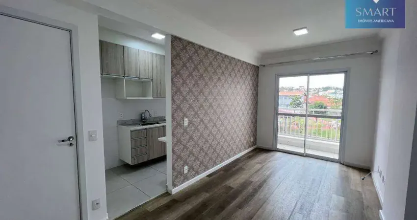 Apartamento com 2 dormitórios para alugar, 57 m² por r$ 2.448,00/mês - jardim são domingos - americana/sp