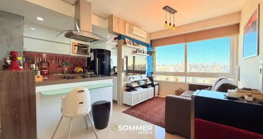 Apartamento 2 dormitórios, churrasqueira, 1 vaga, elevador na Rua General Lima e