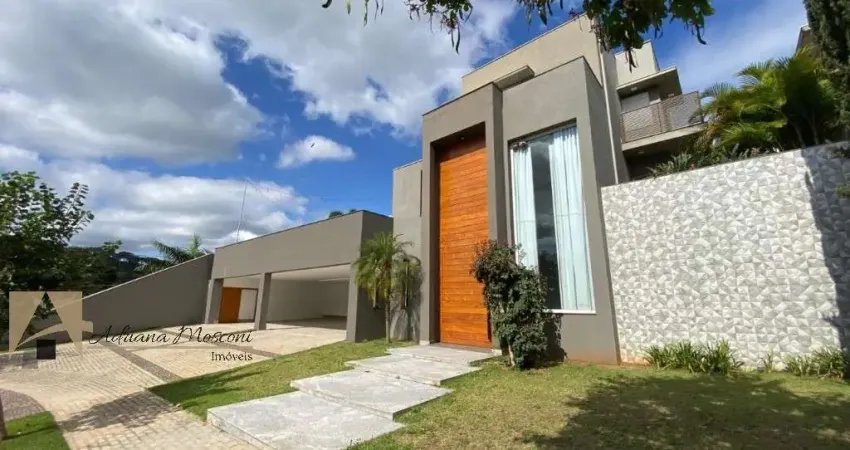 Sobrado de luxo em condomínio: 5 quartos, 4 suítes, 535m² em bragança paulista-sp, condomínio portal horizonte. confira!