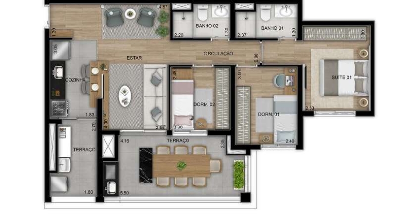 Apartamento para Venda em São Paulo, Vila Aricanduva, 3 dormitórios, 1 suíte, 2 banheiros, 1 vaga