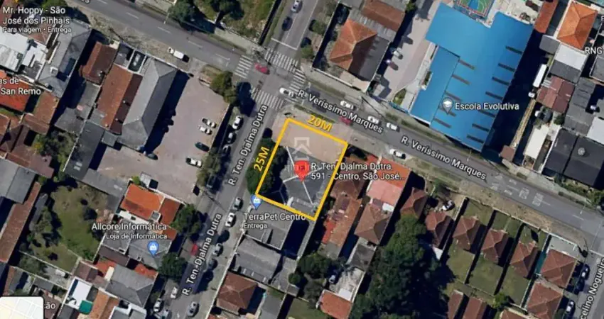 Terreno à venda na Rua Tenente Djalma Dutra, 591, Centro, São José dos Pinhais