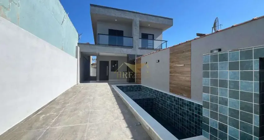 Sobrado com 2 quartos, suarão, itanhaém - r$ 489 mil, cod: 619